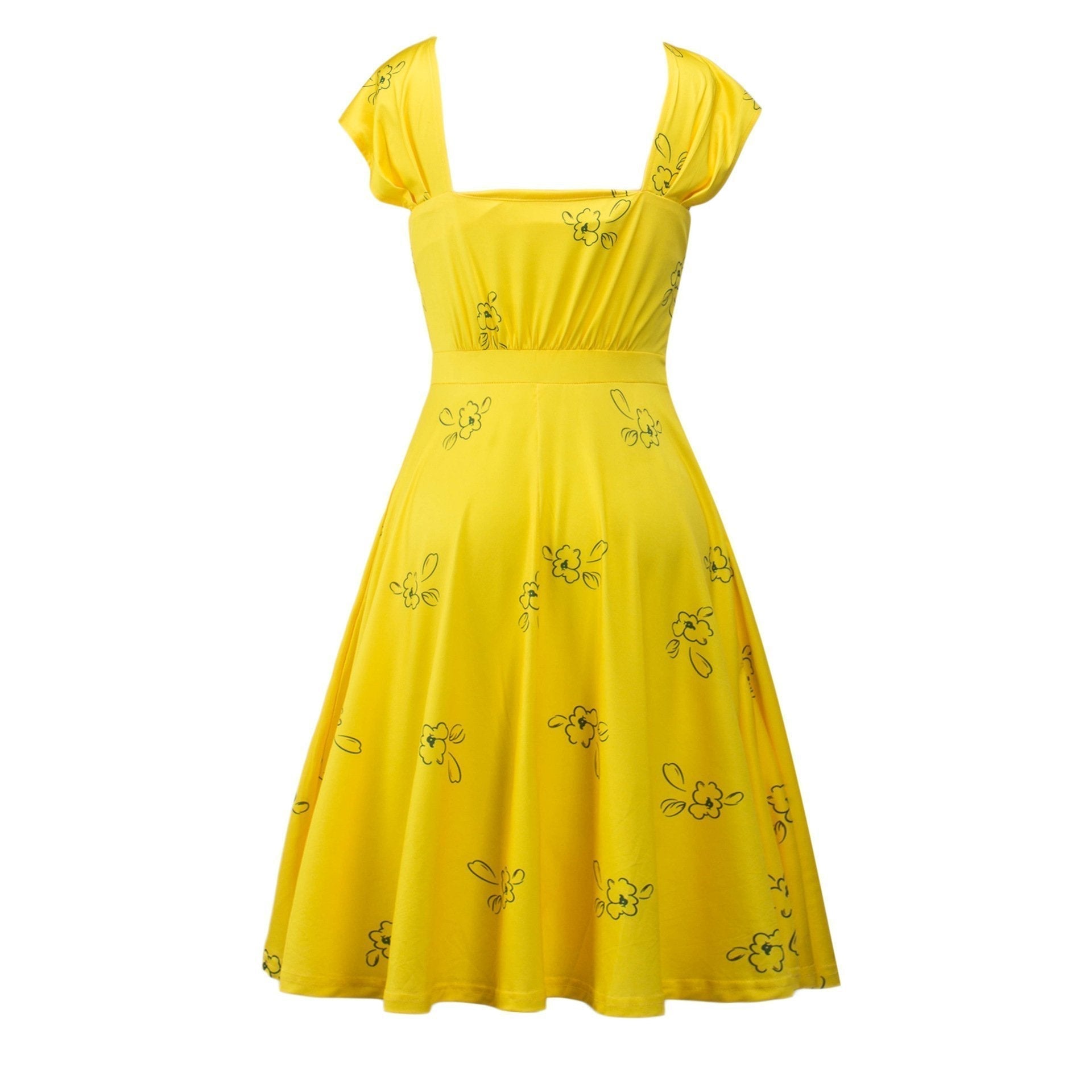 BuyLa La Land Emma Stone Actress Yellow Dress Movie Cosplay Costume Now Cheaper With 3 - 5 Days Ship - PajamasBuy