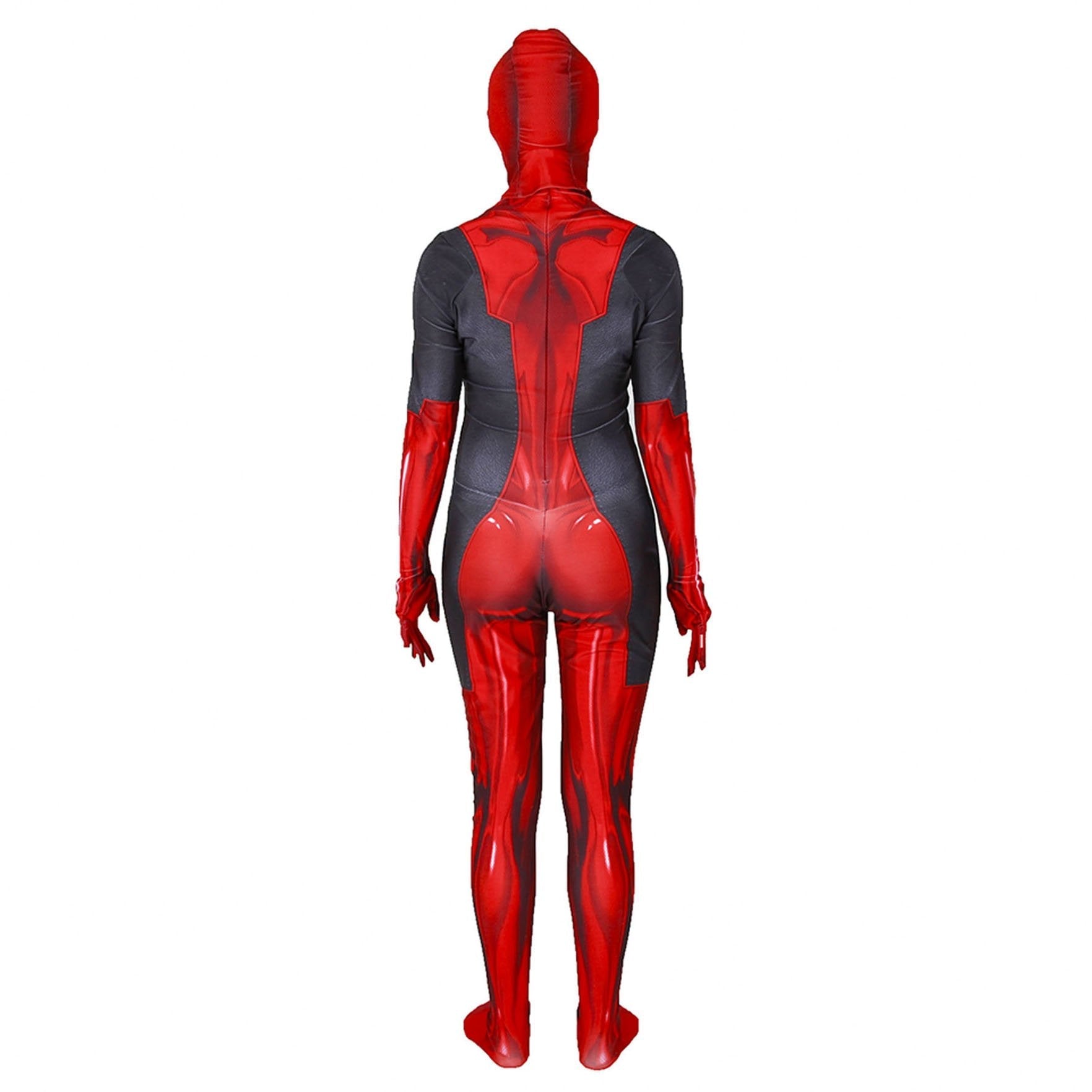 BuyLady and Men Kids Deadpool 3 Bodysuit Costume 2024 Deadpool Wolverine Red With Mask Now Cheaper With 3 - 5 Days Ship - PajamasBuy