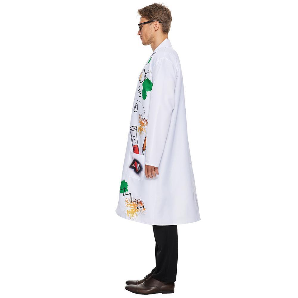 Mad Scientist Coat with Wig Halloween carnival costume for Adult - Pajamasbuy