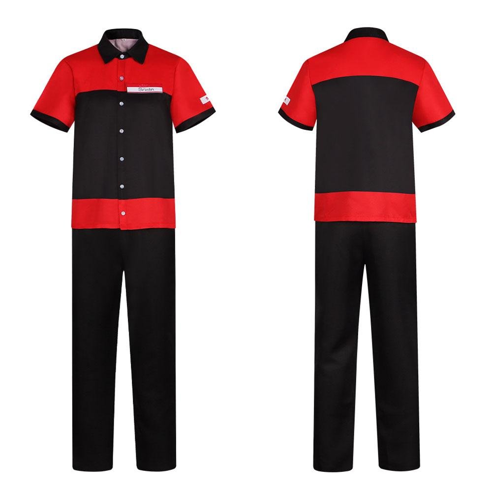 BuyManny's Burger Shop Clerk Cosplay Costume Bryan Tyler Employee Uniform Now Cheaper With 3 - 5 Days Ship - PajamasBuy