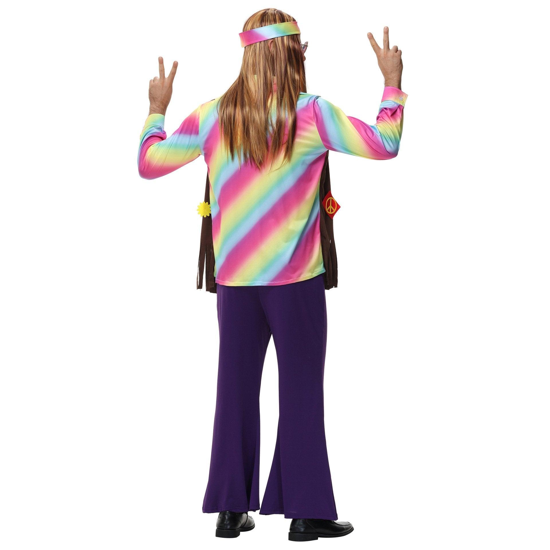 men's 70s disco hippie costume music festival rock dance party - Pajamasbuy