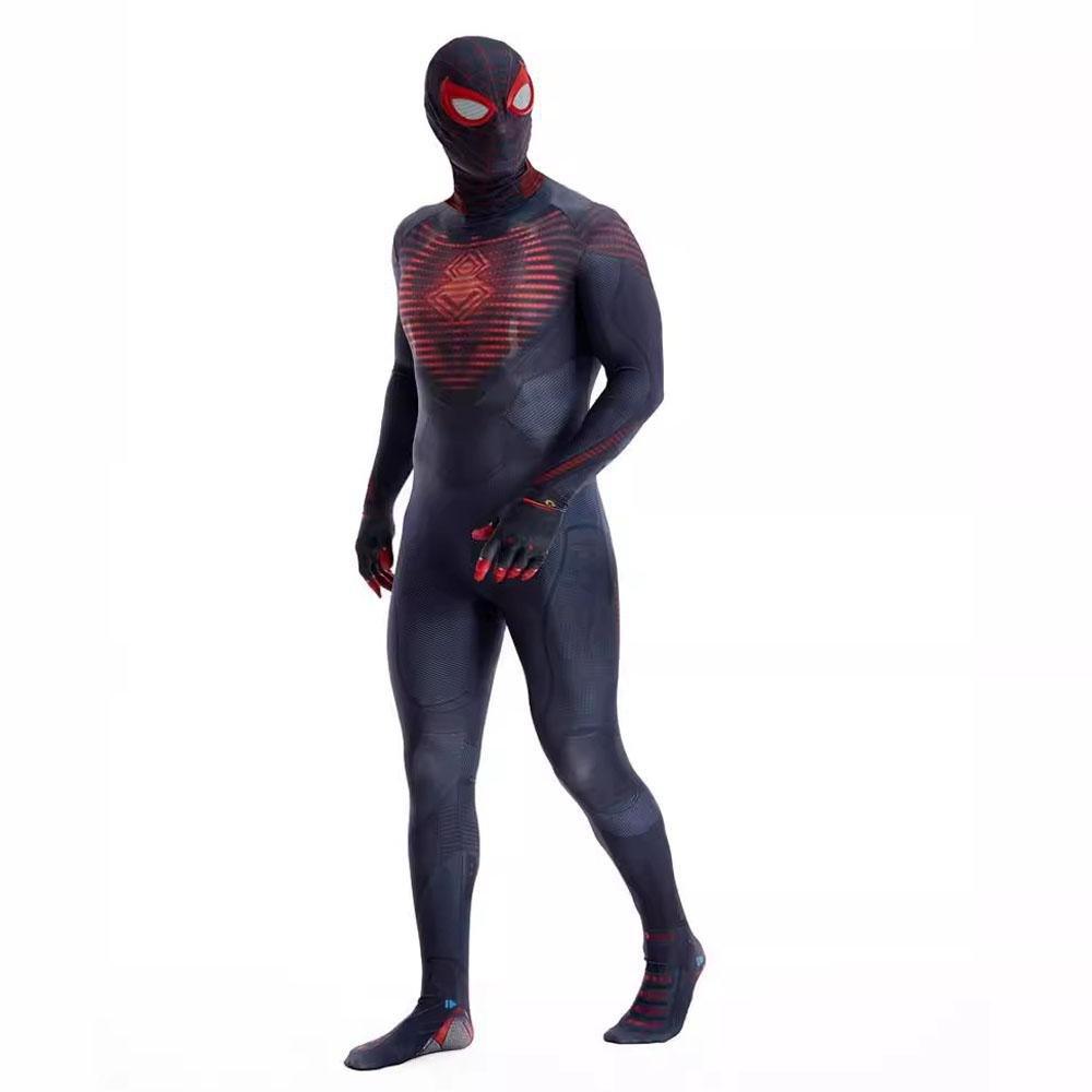 Miles Morales Spider Man PS5 Cosplay Suit Ultimate Costume for Kids and Adults - Pajamasbuy