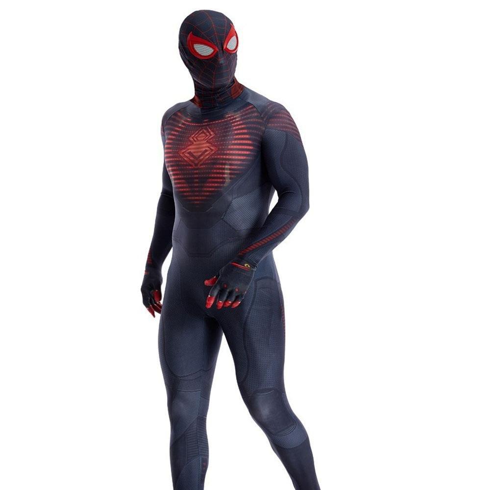 Miles Morales Spider Man PS5 Cosplay Suit Ultimate Costume for Kids and Adults - Pajamasbuy