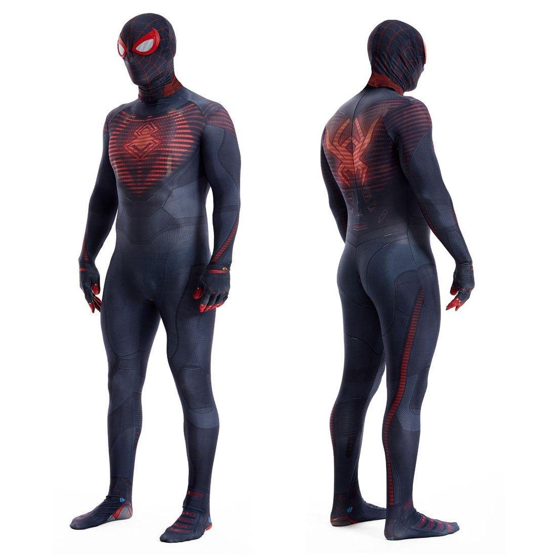 Miles Morales Spider Man PS5 Cosplay Suit Ultimate Costume for Kids and Adults - Pajamasbuy