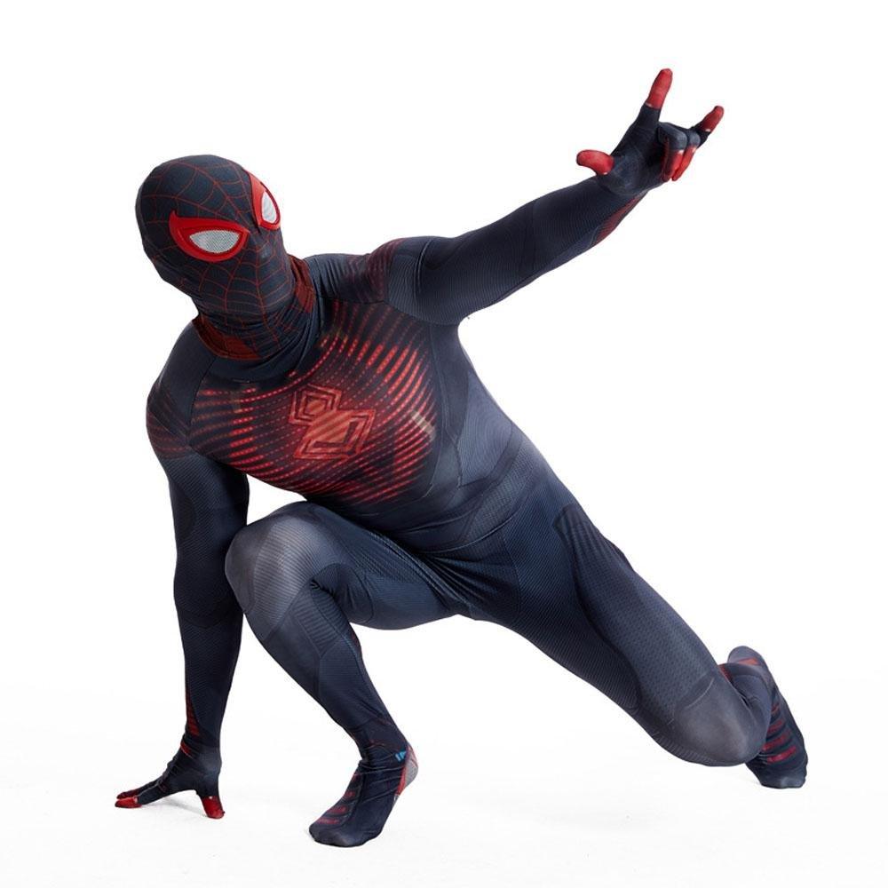 Miles Morales Spider Man PS5 Cosplay Suit Ultimate Costume for Kids and Adults - Pajamasbuy