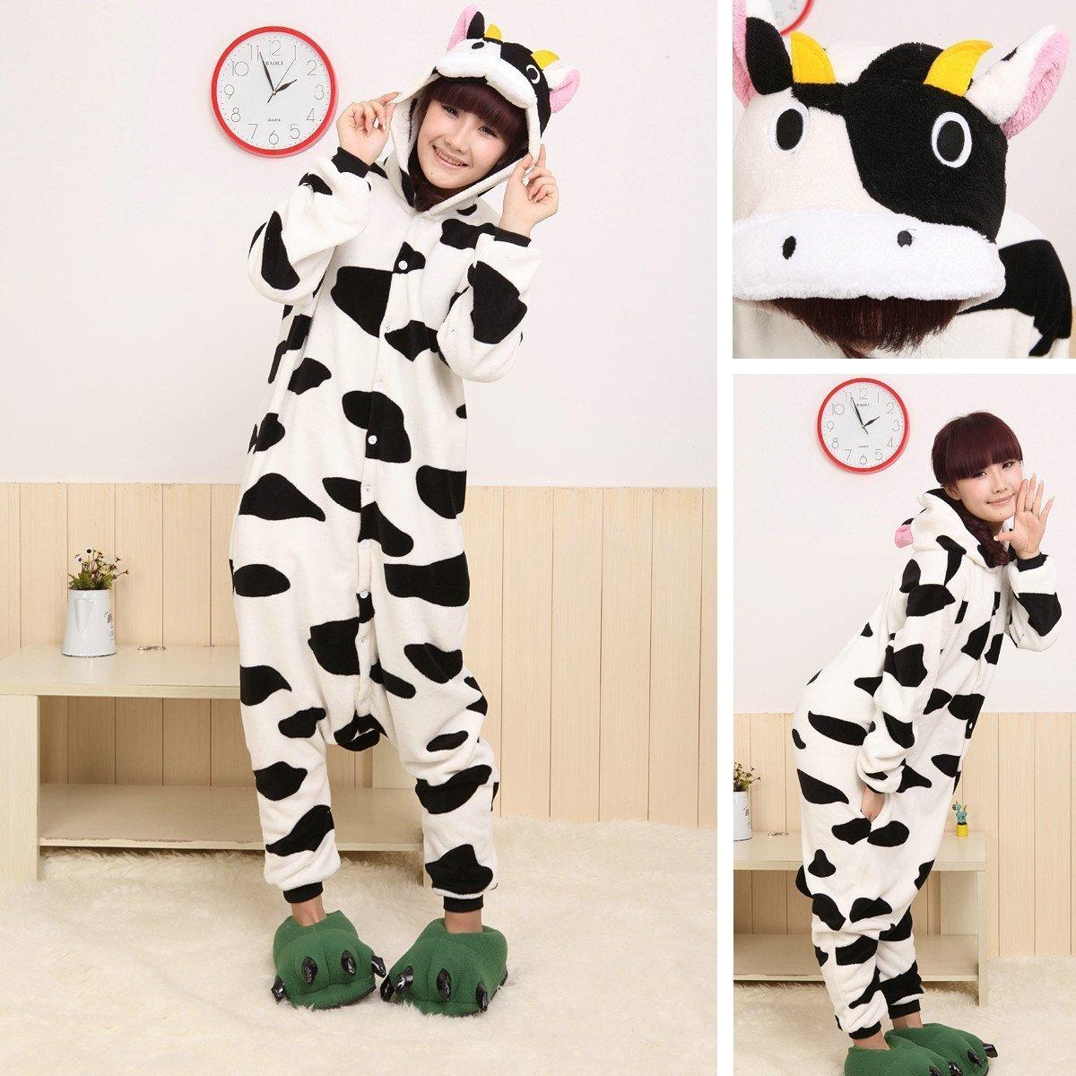 Milk Cow Animal Costume Pajamas Kigurumi for Adult - Pajamasbuy