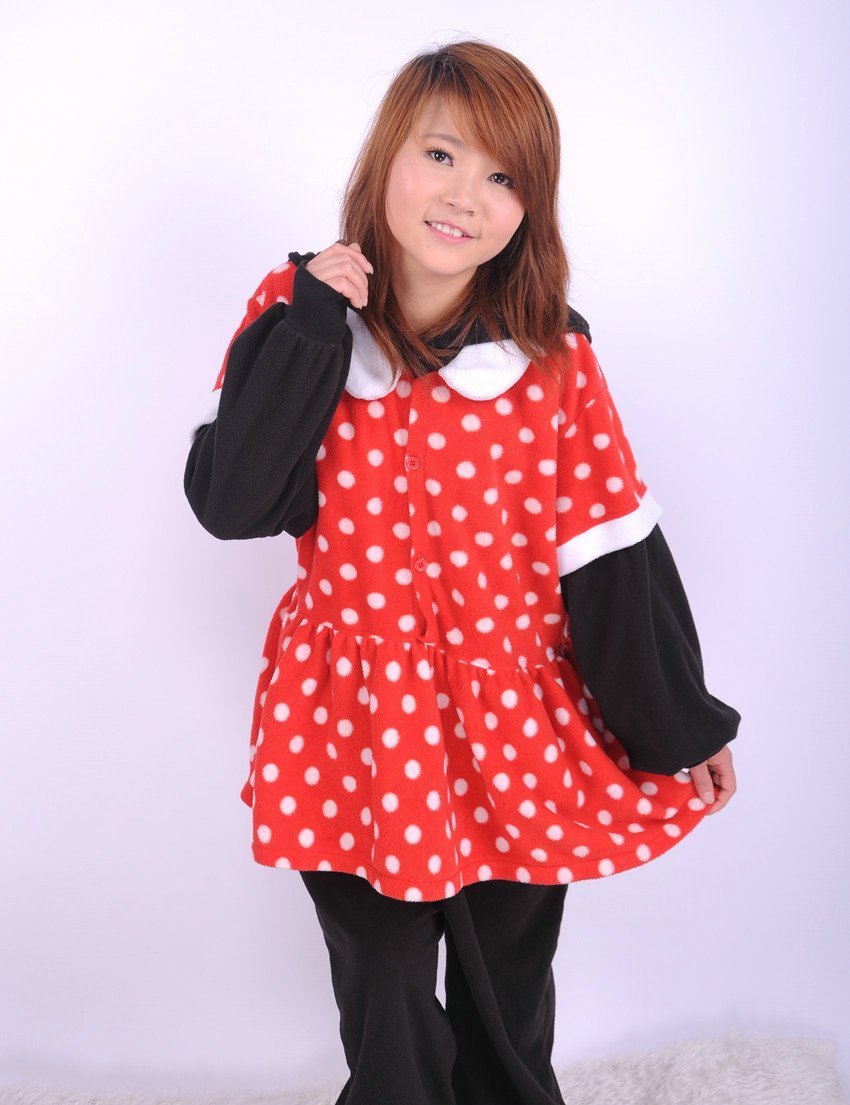 BuyMinnie Mouse Kigurumi Animal Onesie Pajamas Costumes Now Cheaper With 3 - 5 Days Ship - PajamasBuy