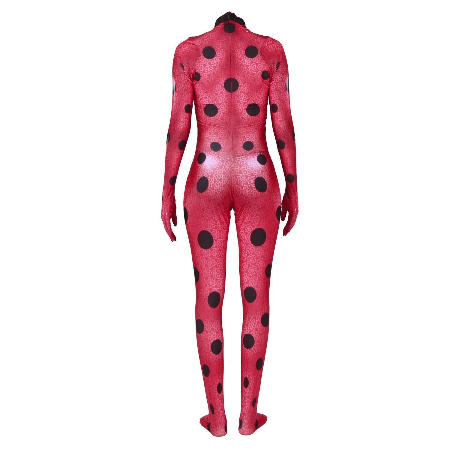 Miraculous Ladybug Cat Noir Fox Bee Red Jumpsuit Cosplay Costume for Adult Kids - Pajamasbuy