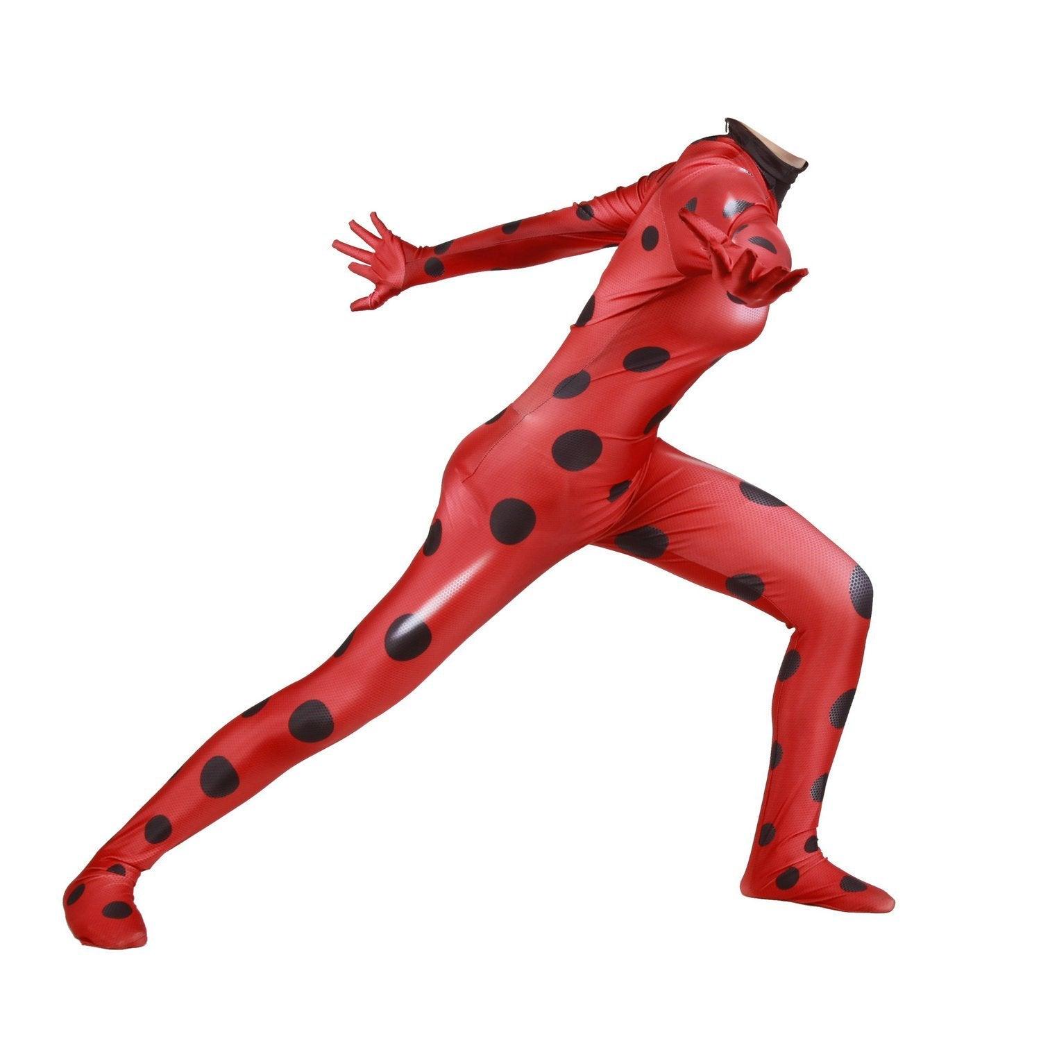 Miraculous Ladybug Cat Noir Fox Bee Red Jumpsuit Cosplay Costume for Adult Kids - Pajamasbuy