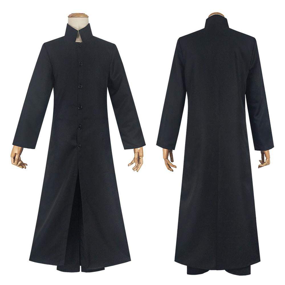 BuyMovie The Matrix Cosplay Neo Costume Black Suit Cloak Pants Outfit Halloween Costumes for Men Now Cheaper With 3 - 5 Days Ship - PajamasBuy