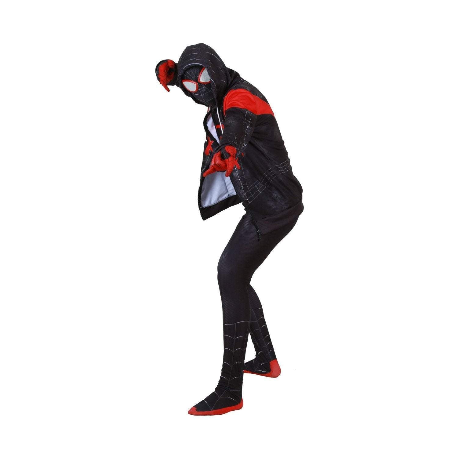 BuyNew Age Black Spiderman Miles Hero Cosplay Halloween Costume Sweater Now Cheaper With 3 - 5 Days Ship - PajamasBuy