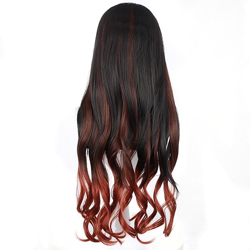 BuyNezuko Kamado wig Demon Slayer Black gradient orange Long Curly Cosplay Wigs Now Cheaper With 3 - 5 Days Ship - PajamasBuy