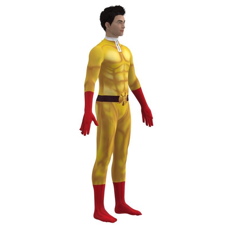 One Punch Man Saitama Costume Cosplay Zentai Suit Jumpsuit for Kids Adult - Pajamasbuy