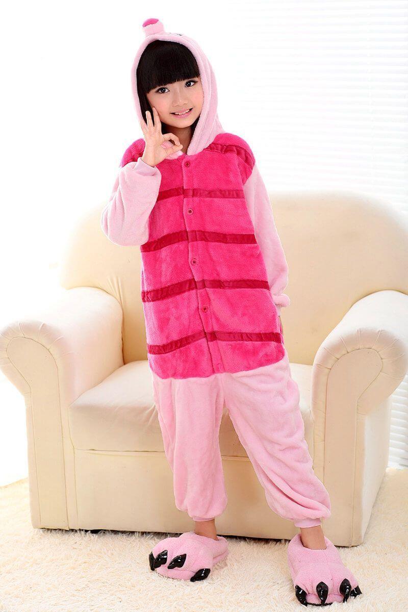 Piglet Pink Pig Kids Onesies Hoodie Pajamas Kigurumi Costume - Pajamasbuy