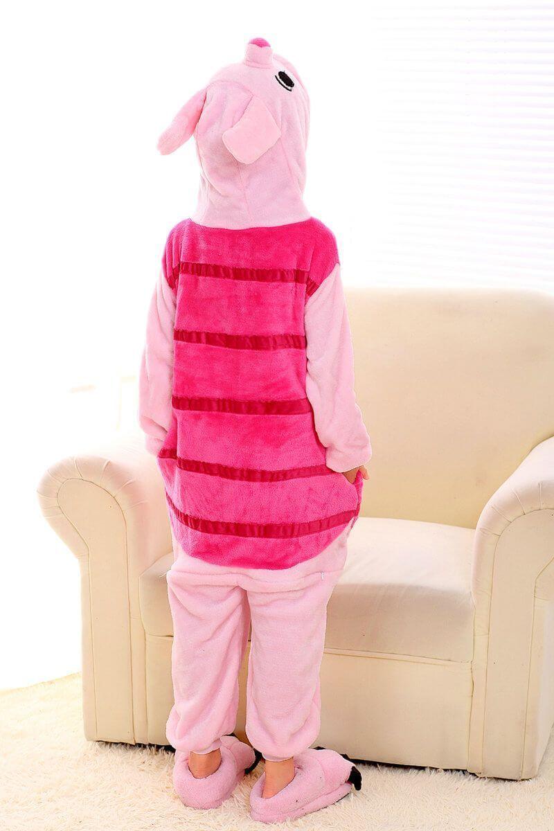 Piglet Pink Pig Kids Onesies Hoodie Pajamas Kigurumi Costume - Pajamasbuy