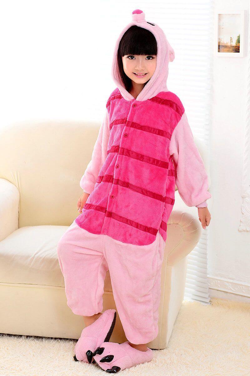 Piglet Pink Pig Kids Onesies Hoodie Pajamas Kigurumi Costume - Pajamasbuy