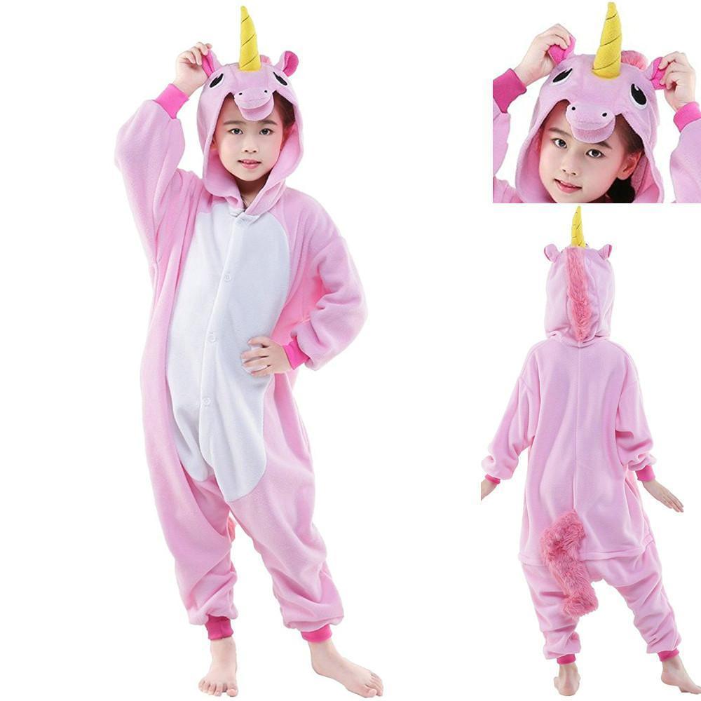 Pink Unicorn Kids kigrumi Onesie Animal Costume Pajamas - Pajamasbuy