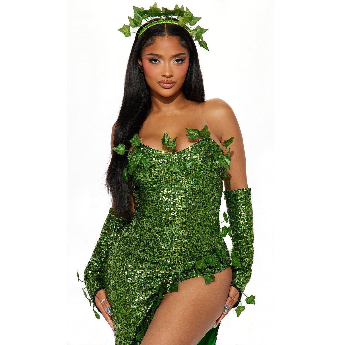 poison ivy costume women dress Halloween - Pajamasbuy