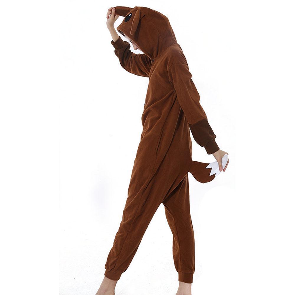 BuyPokemon Original Eevee Kigurumi Onesie Hoodie Costume Pajamas Brown Pajamas Now Cheaper With 3 - 5 Days Ship - PajamasBuy