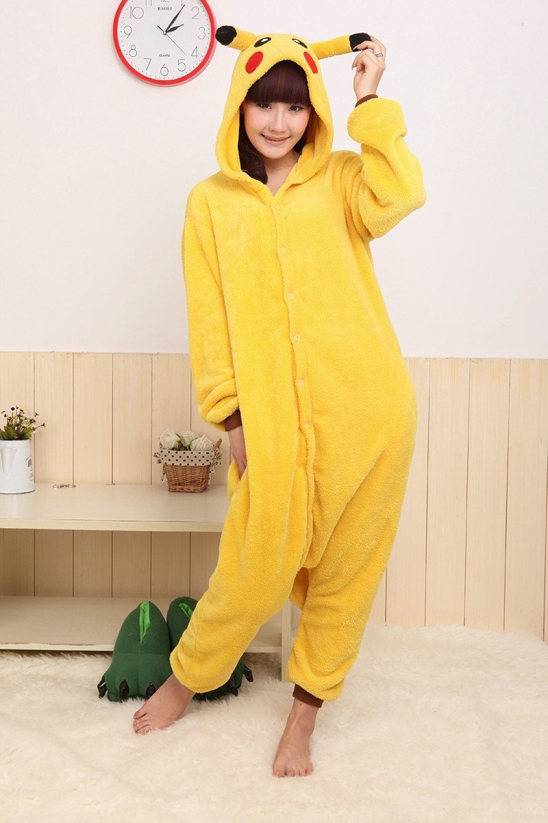 BuyPokemon Pikachu Kigurumi Animal Onesies Pajamas Costume Now Cheaper With 3 - 5 Days Ship - PajamasBuy