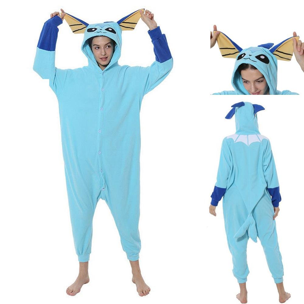 BuyPokémon Vaporeon Animal Kigurumi onesies Costume Cozy Cartoon Pajamas Now Cheaper With 3 - 5 Days Ship - PajamasBuy