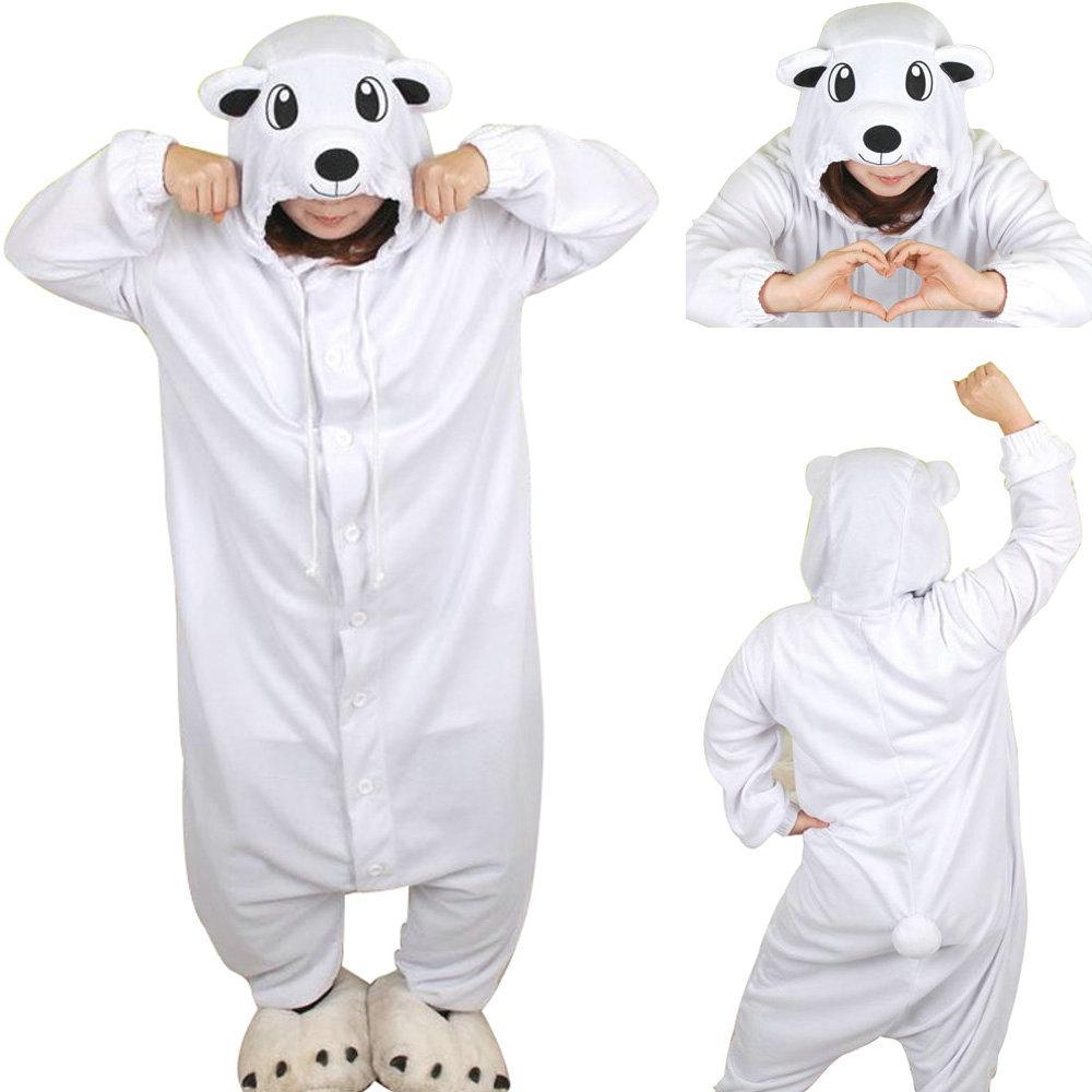 BuyPolar Bear Animal Onesies Pajamas Kigurumi Costume Now Cheaper With 3 - 5 Days Ship - PajamasBuy