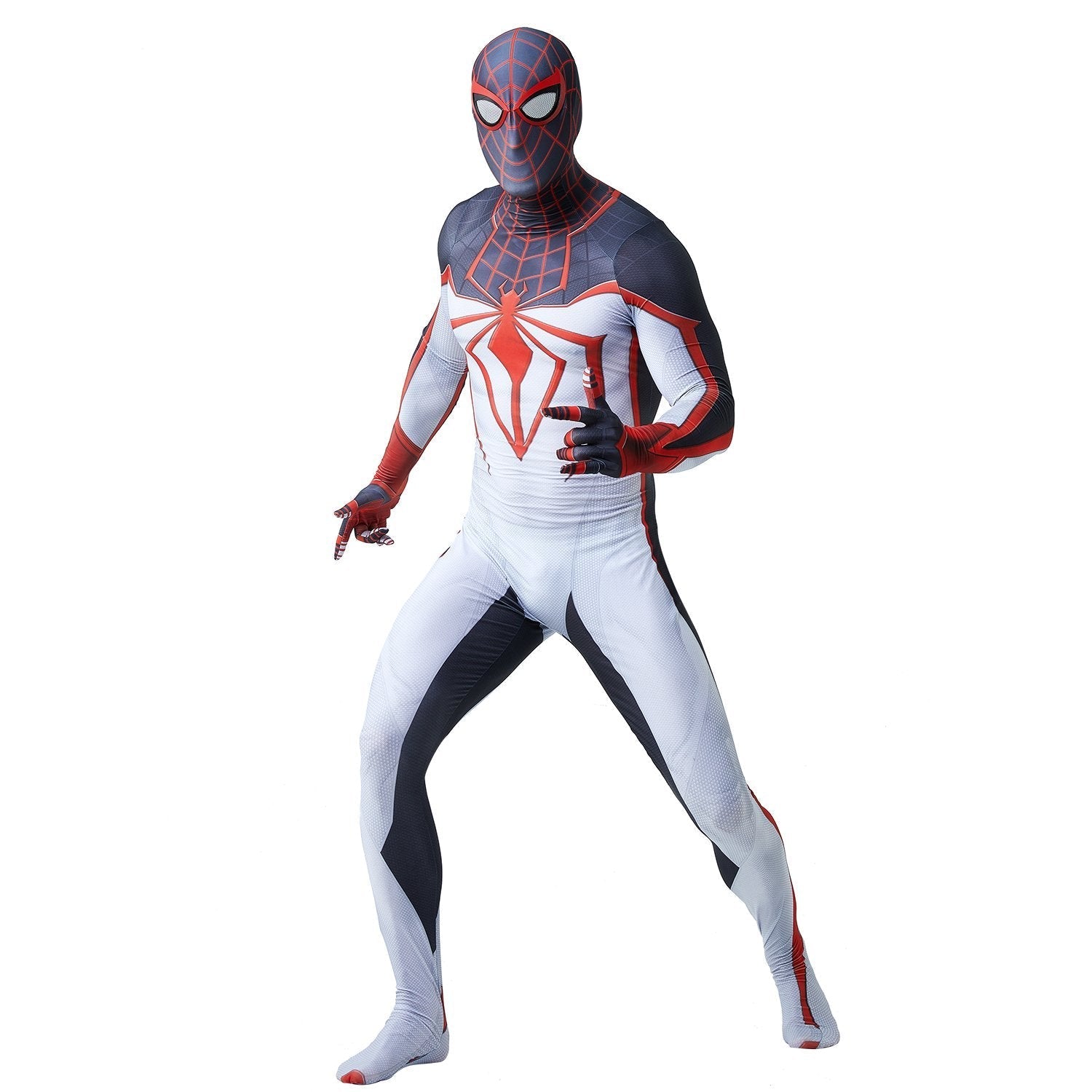 BuyPS5 Miles Morales Spider - Man Tight Jumpsuit Costume for Adults and Kids Now Cheaper With 3 - 5 Days Ship - PajamasBuy