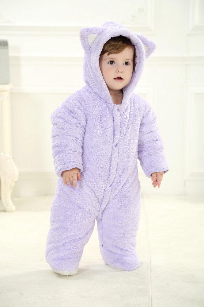 BuyPurple Cat Cute Baby Infant Toddler Animal Onesie Costume Now Cheaper With 3 - 5 Days Ship - PajamasBuy