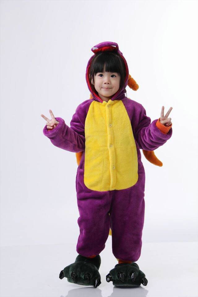 BuyPurple Spyro The Dragon Kids Kigurumi Onesies Hoodie Pajamas Now Cheaper With 3 - 5 Days Ship - PajamasBuy