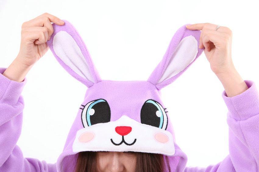 Rabbit Kigurumi Pajamas Animal Hoodie Bunny Easter Costume Onesies - Pajamasbuy