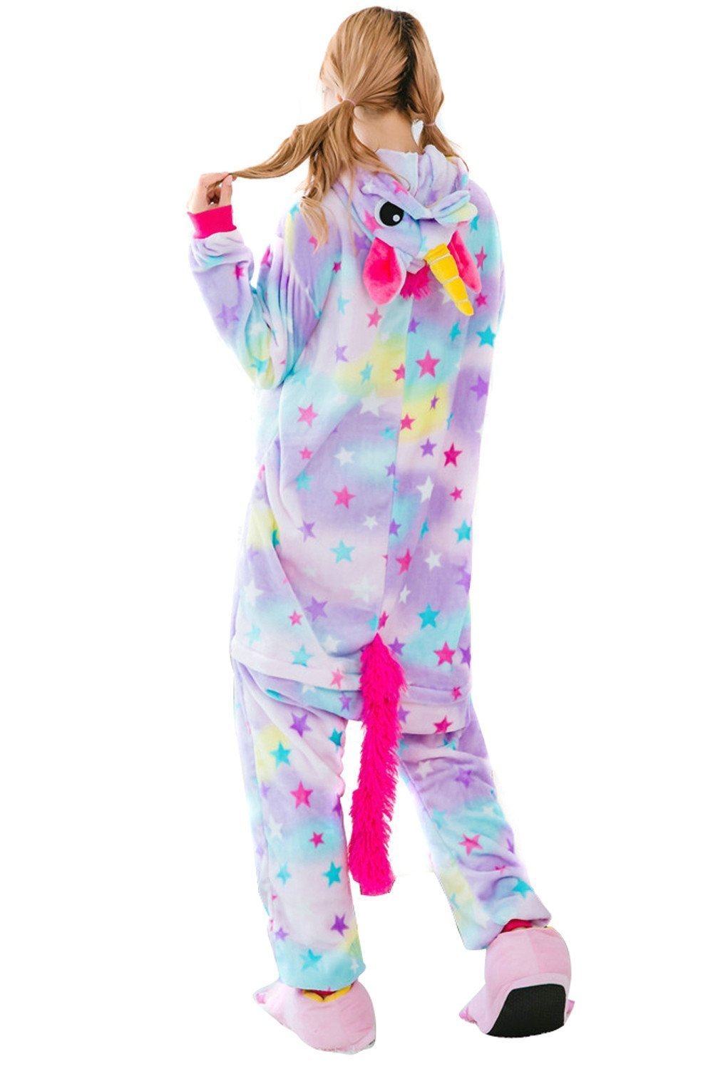 BuyRainbow Unicorn Adult Unisex Pajamas Costume Onesie Kigurumi Now Cheaper With 3 - 5 Days Ship - PajamasBuy