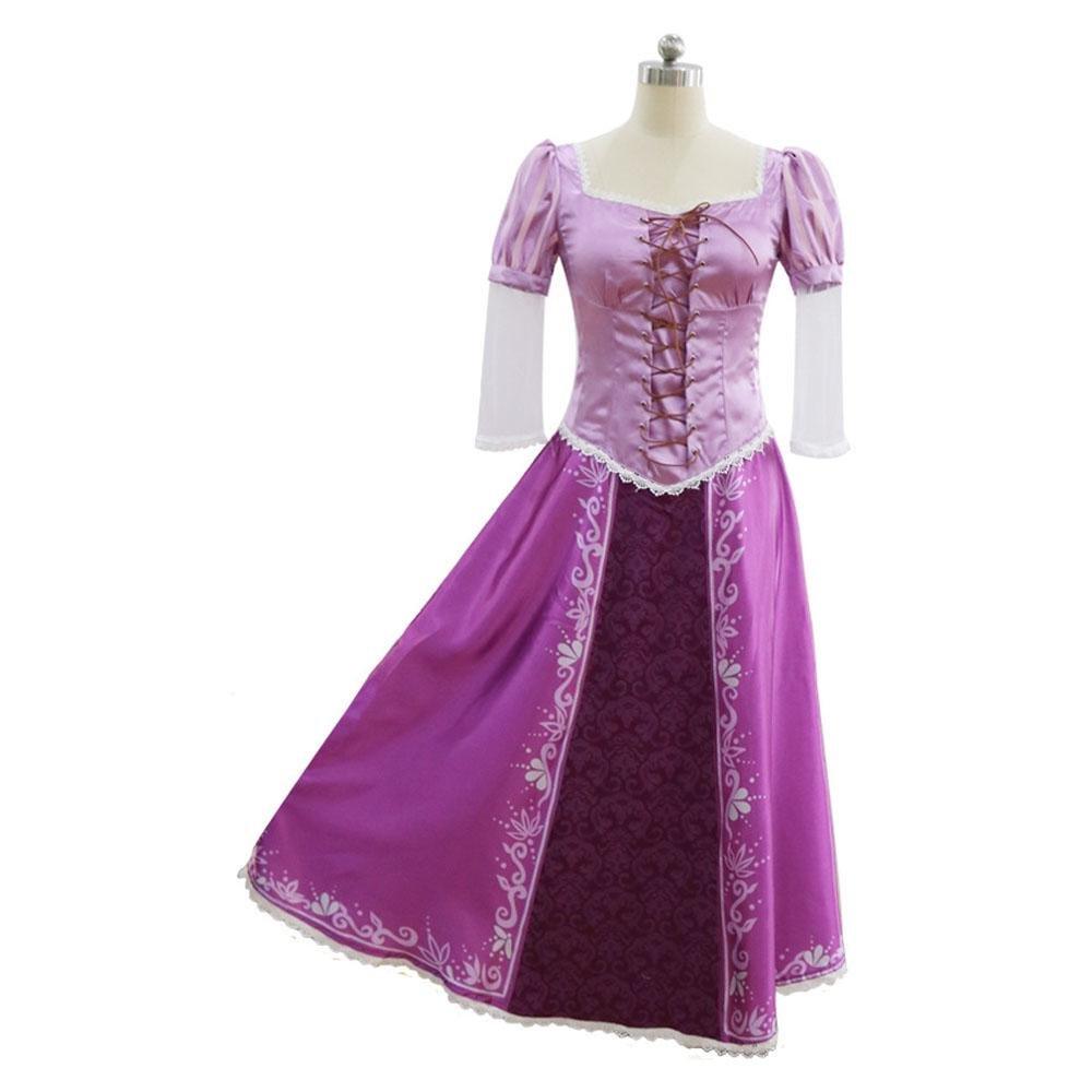 Rapunzel Princess Costume for Women and Girls Tangled Cosplay Dress for Halloween - Pajamasbuy