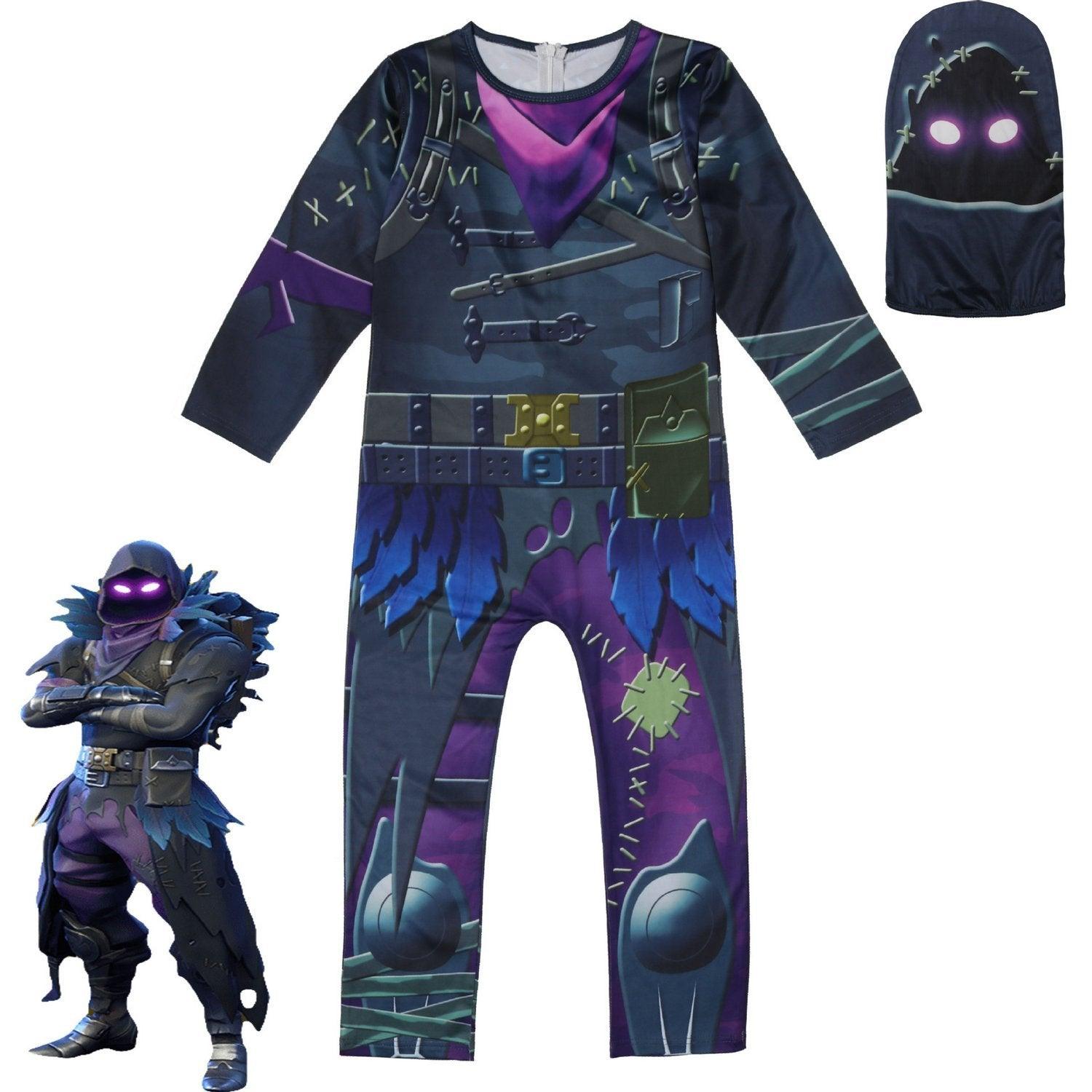 Raven Game Halloween Cosplay Costume Zentai Bodysuit Jumpsuit for Kids - Pajamasbuy