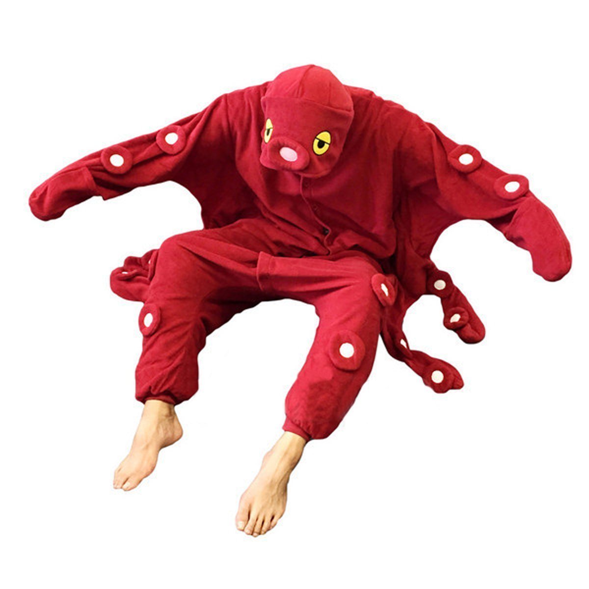 BuyRed Octopus Animal Kigurumi Onesies Pajamas Costume Now Cheaper With 3 - 5 Days Ship - PajamasBuy