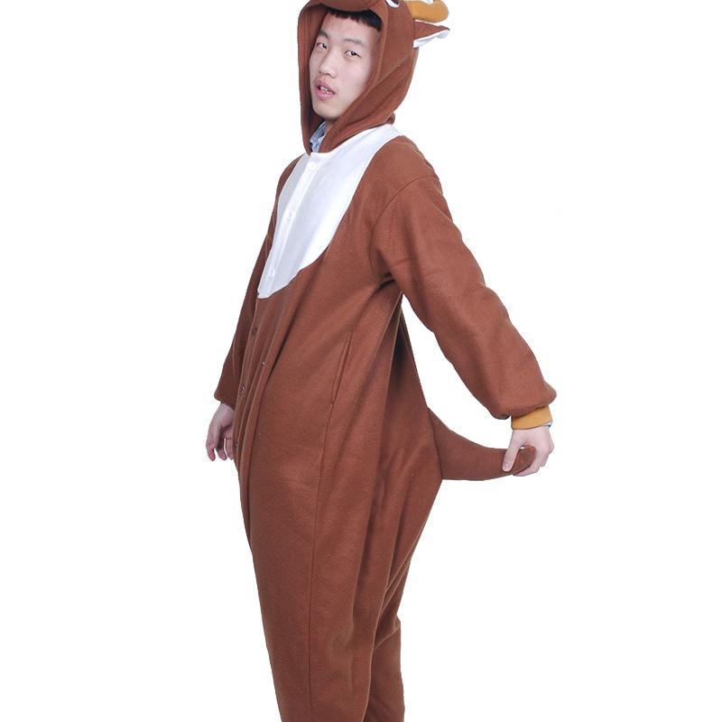 BuyReindeer Deer Cartoon Animal Kigurumi Onesie Pajama Costume Now Cheaper With 3 - 5 Days Ship - PajamasBuy