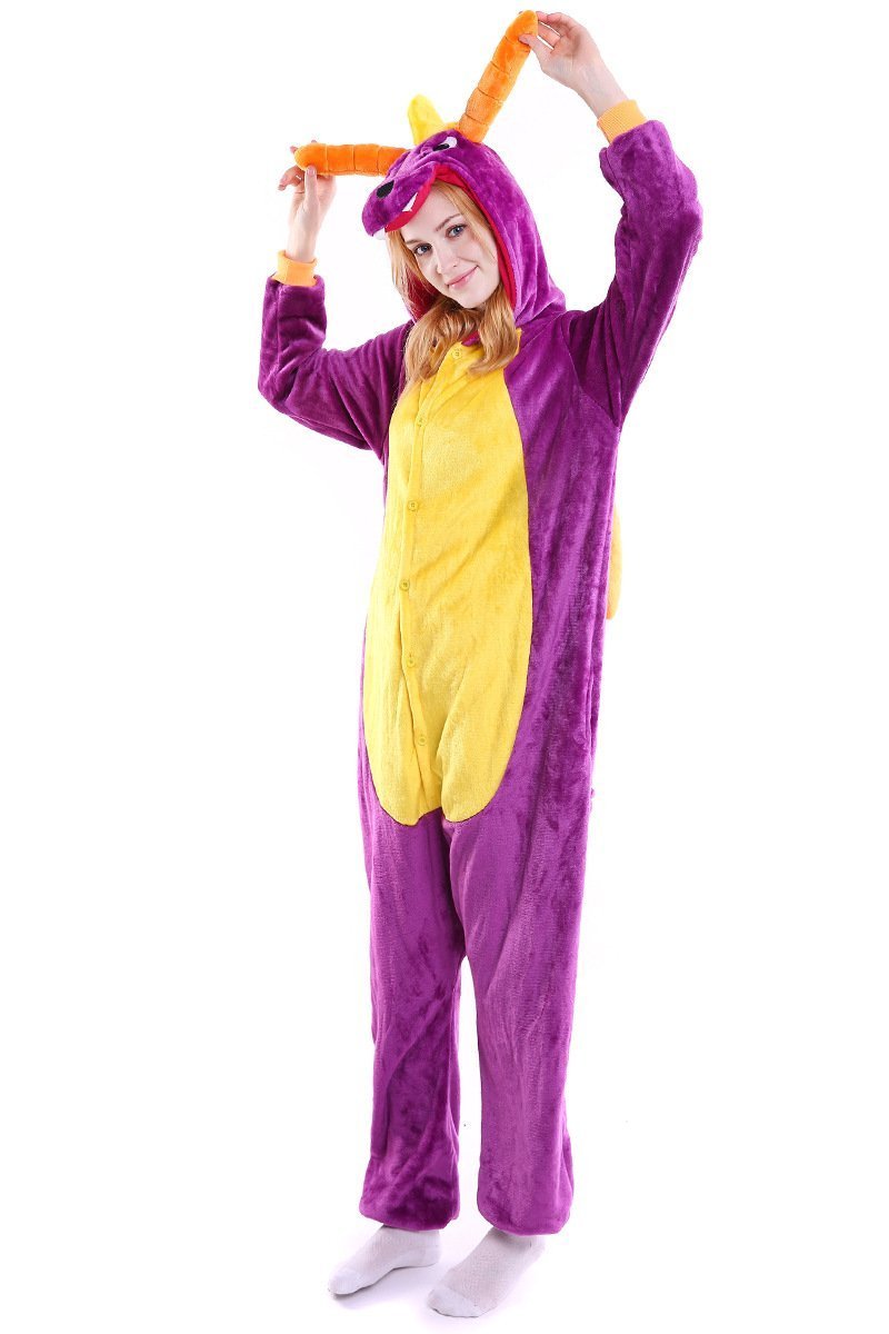 BuyRoyal Dragon Spyro Onesie Hoodie Costume Kigurumi Pajamas Now Cheaper With 3 - 5 Days Ship - PajamasBuy