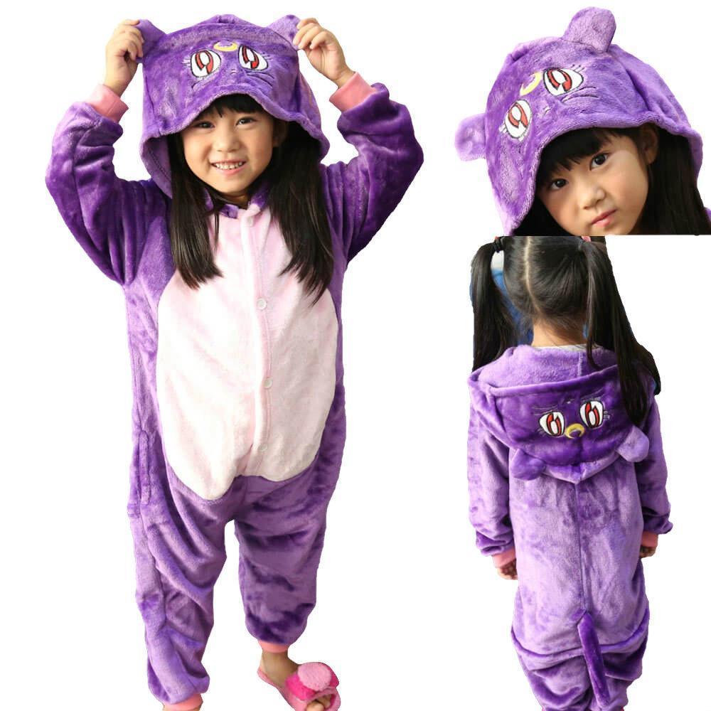 Sailor moon Cat Luna Kids Animal Onesie kigurumi Pajamas - Pajamasbuy