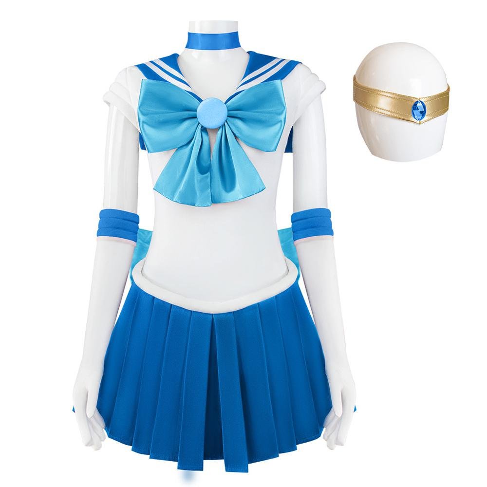 BuySailor Moon Mizuno Ami Costume Uniform Dress Outfits Suit Cosplay Halloween Now Cheaper With 3 - 5 Days Ship - PajamasBuy