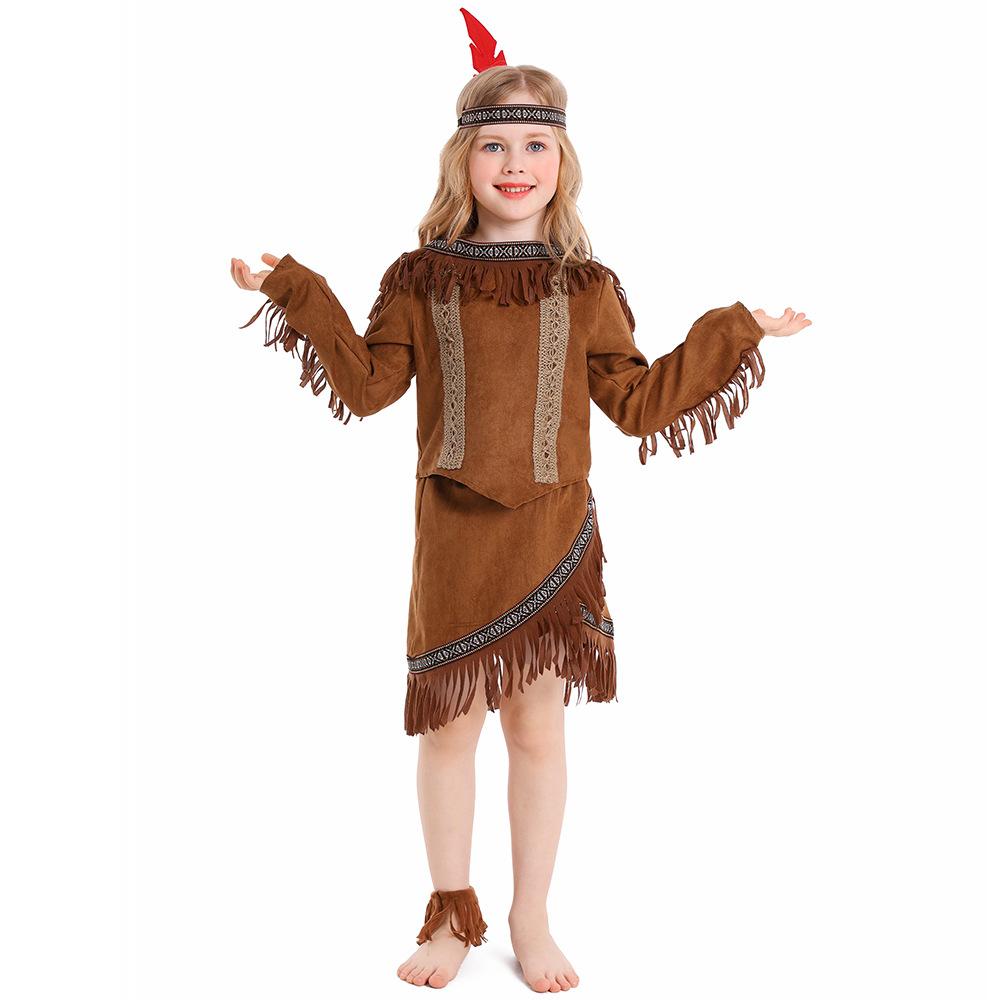 BuySavage Indian Chief Cosplay Halloween Masquerade Costumes for Kids Now Cheaper With 3 - 5 Days Ship - PajamasBuy