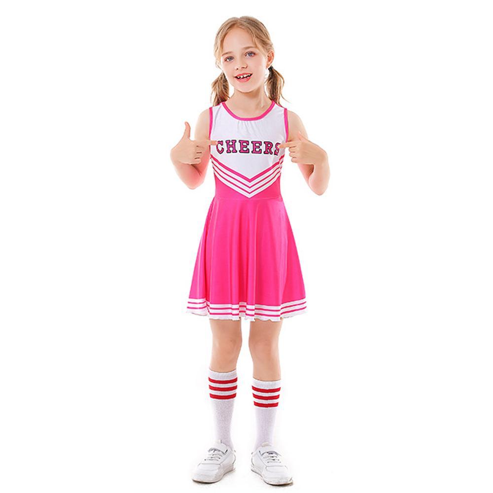 BuySchool Cheerleading Uniform Costume Cheerleader Party Dress Halloween Outfit Dress Up For Girls Now Cheaper With 3 - 5 Days Ship - PajamasBuy