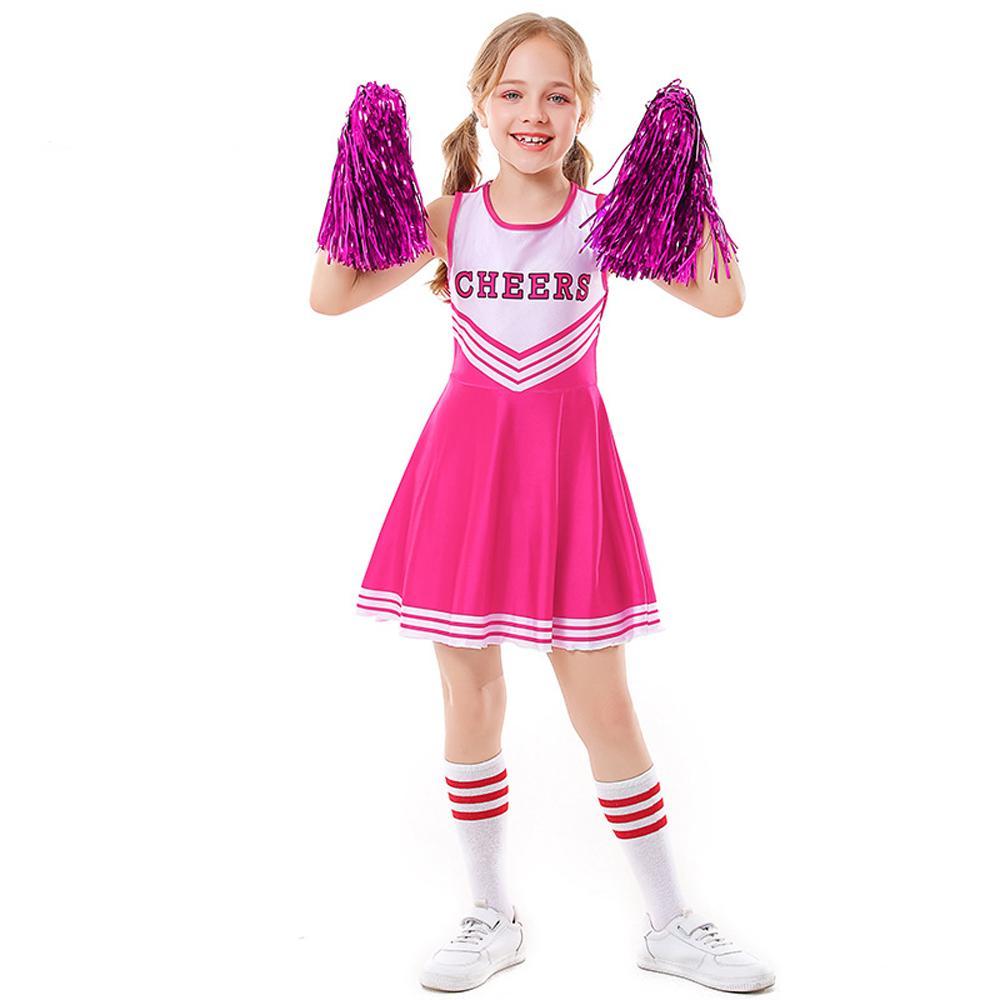 BuySchool Cheerleading Uniform Costume Cheerleader Party Dress Halloween Outfit Dress Up For Girls Now Cheaper With 3 - 5 Days Ship - PajamasBuy