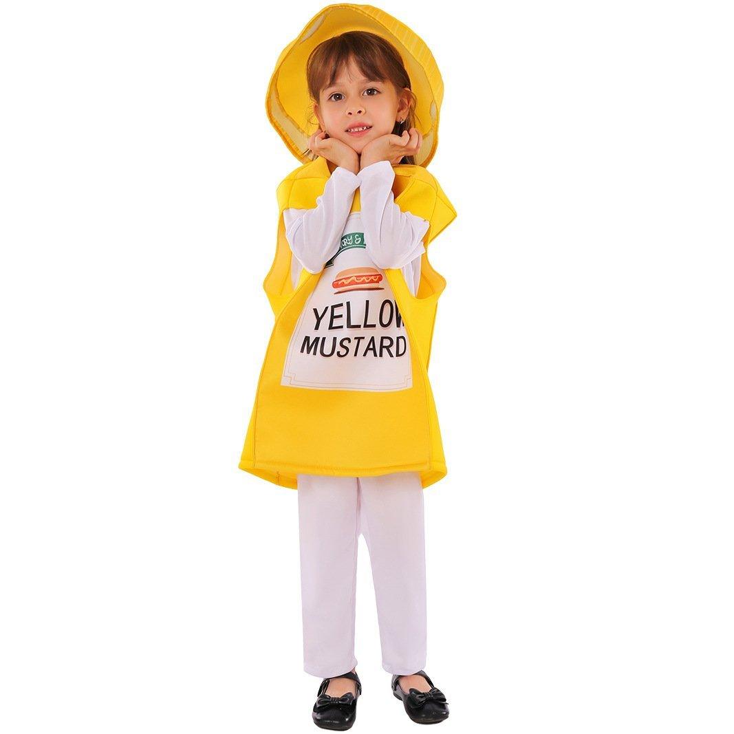 Smock Mustard Bottle Kids Funny Stage Cosplay Costumes Halloween - Pajamasbuy