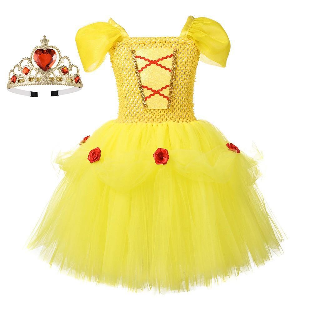 Snow White Princess Costume Kids Girls Cosplay Party Tutu Cake Dress Halloween Outfit - Pajamasbuy