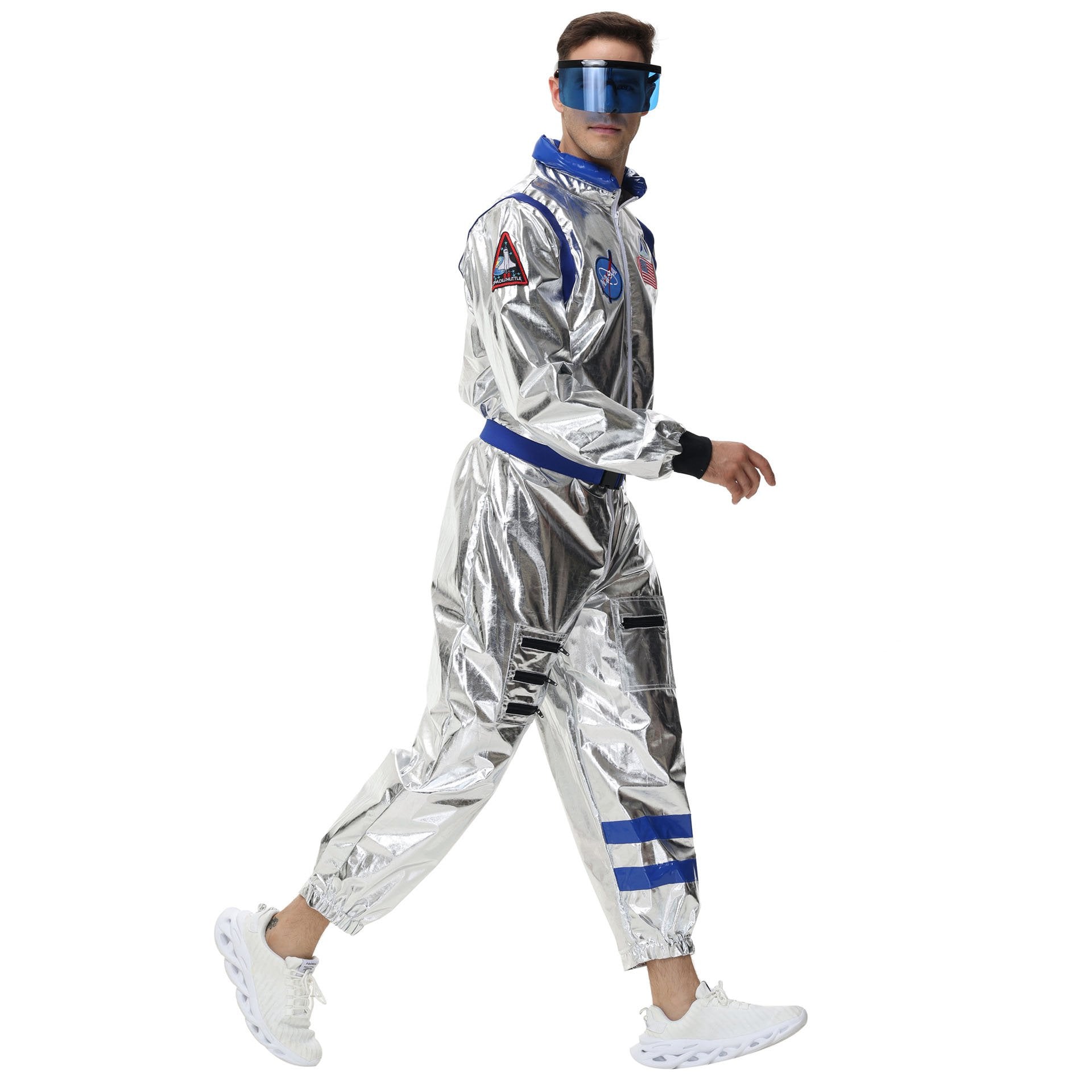 BuySpace Suit Astronaut Couples Costume Carnival Halloween For Women Men Now Cheaper With 3 - 5 Days Ship - PajamasBuy