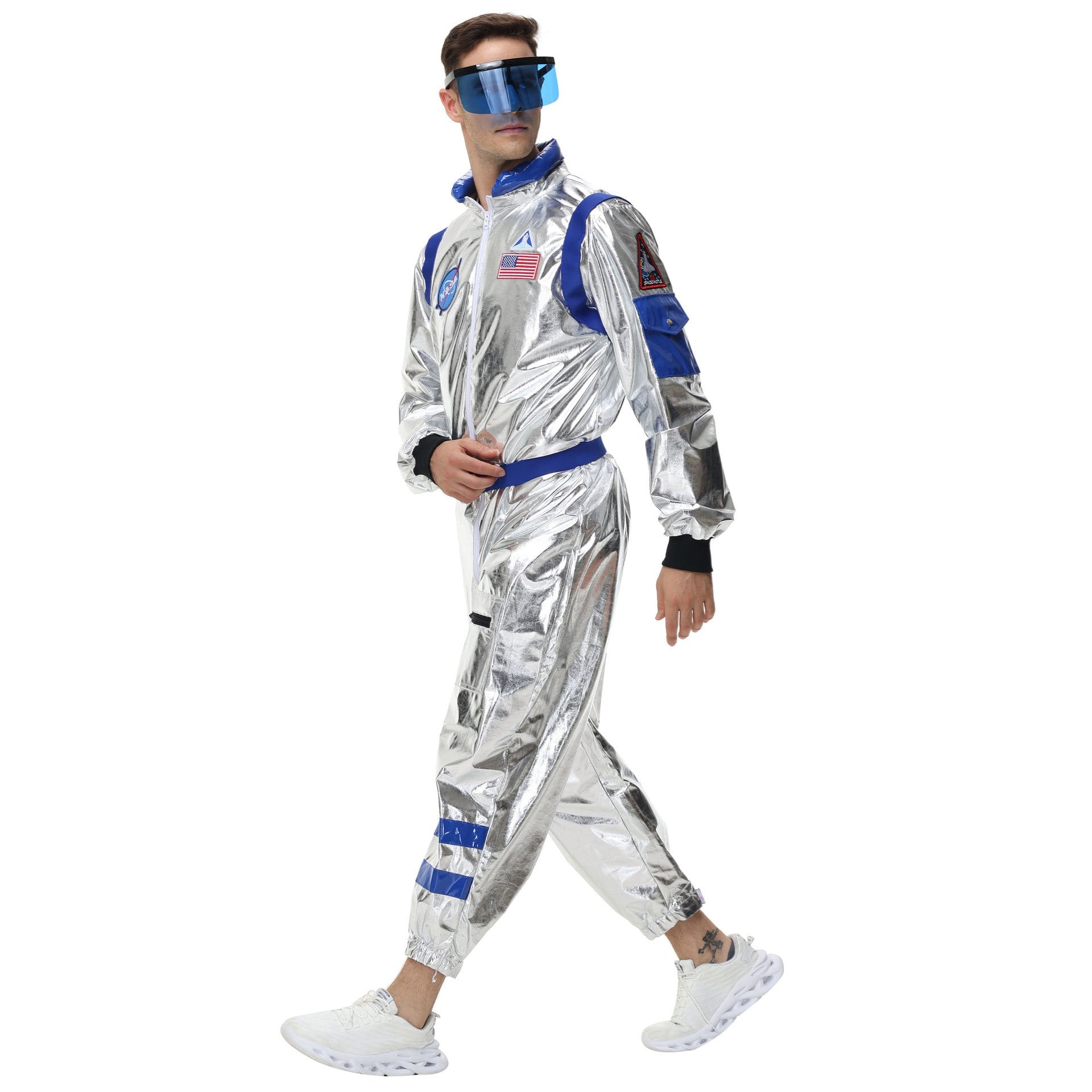 BuySpace Suit Astronaut Couples Costume Carnival Halloween For Women Men Now Cheaper With 3 - 5 Days Ship - PajamasBuy