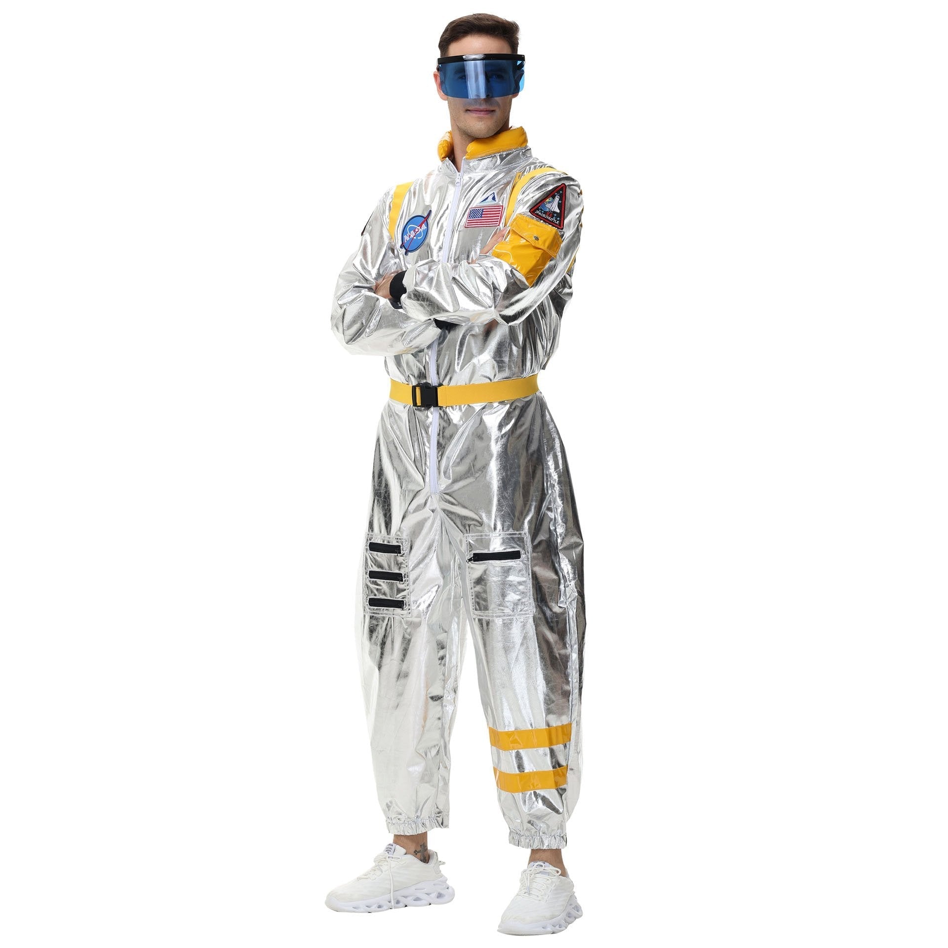 BuySpace Suit Astronaut Couples Costume Carnival Halloween For Women Men Now Cheaper With 3 - 5 Days Ship - PajamasBuy