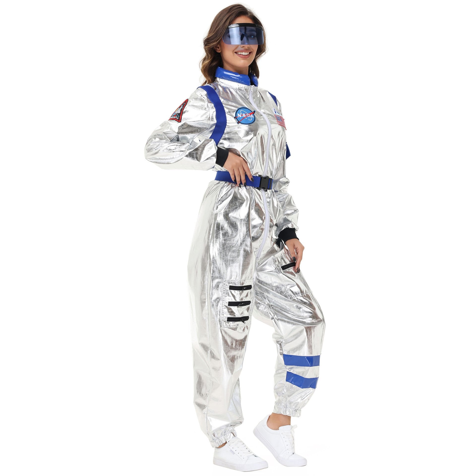 BuySpace Suit Astronaut Couples Costume Carnival Halloween For Women Men Now Cheaper With 3 - 5 Days Ship - PajamasBuy