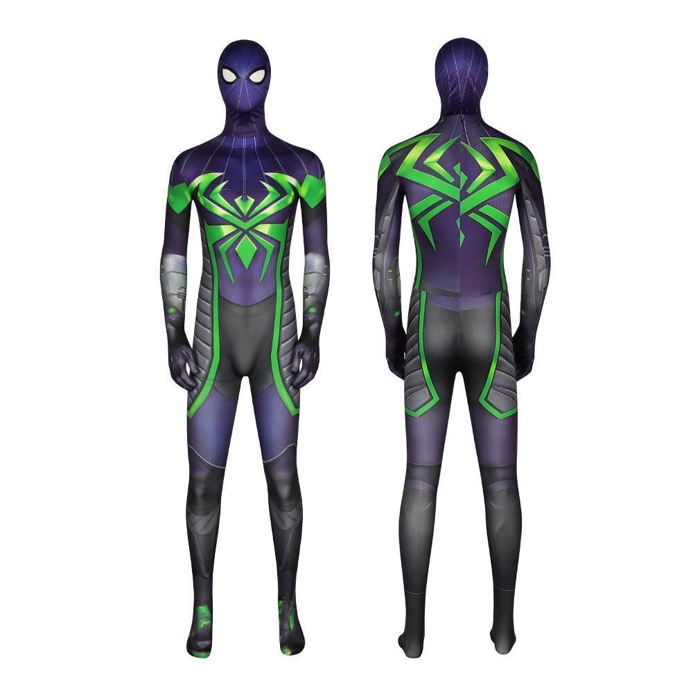 Spider - Man 2099 PS5 Comics Miles Morales Jumpsuit Halloween Cosplay Costume Bodysuit - Pajamasbuy