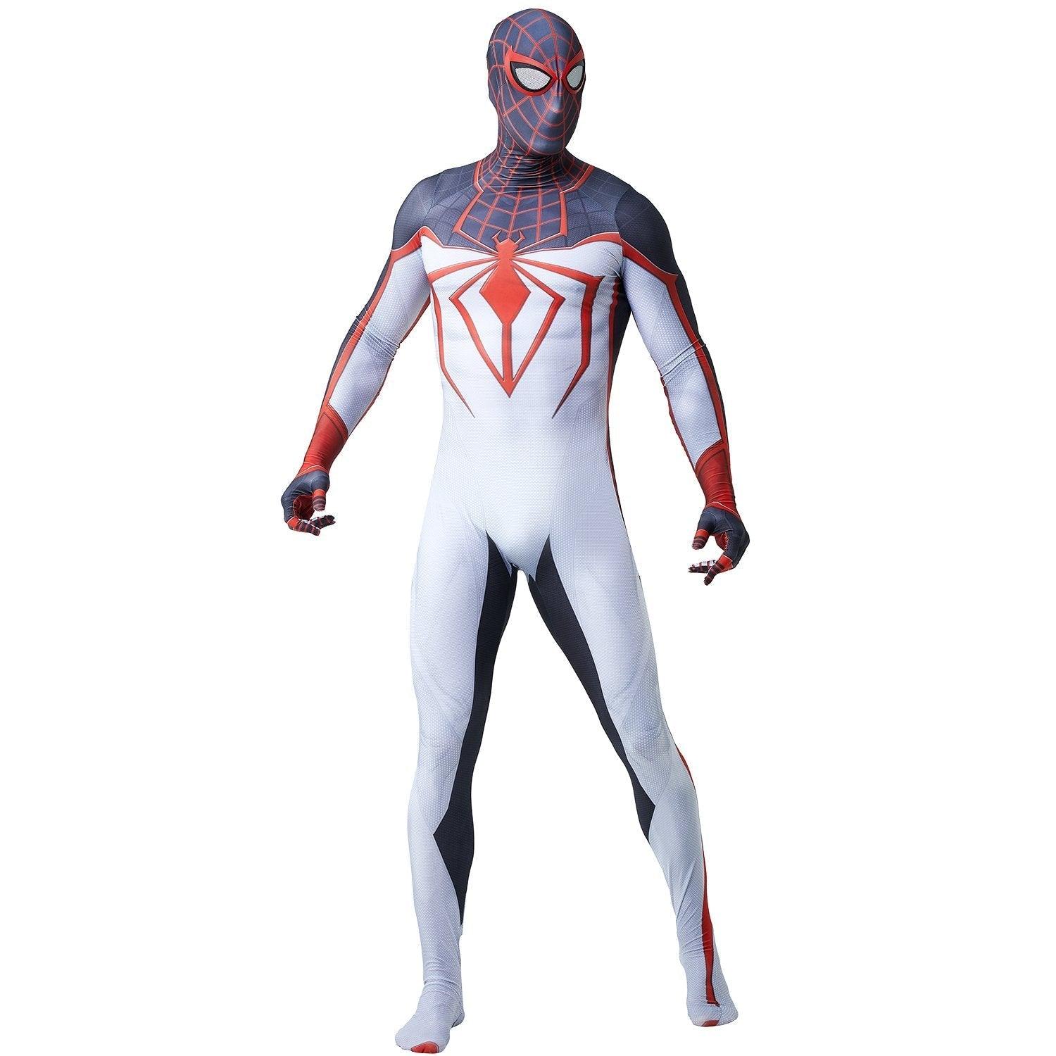 Spider - Man PS5 Game Miles Morales Tight Jumpsuit Costume for Adults and Kids - Pajamasbuy