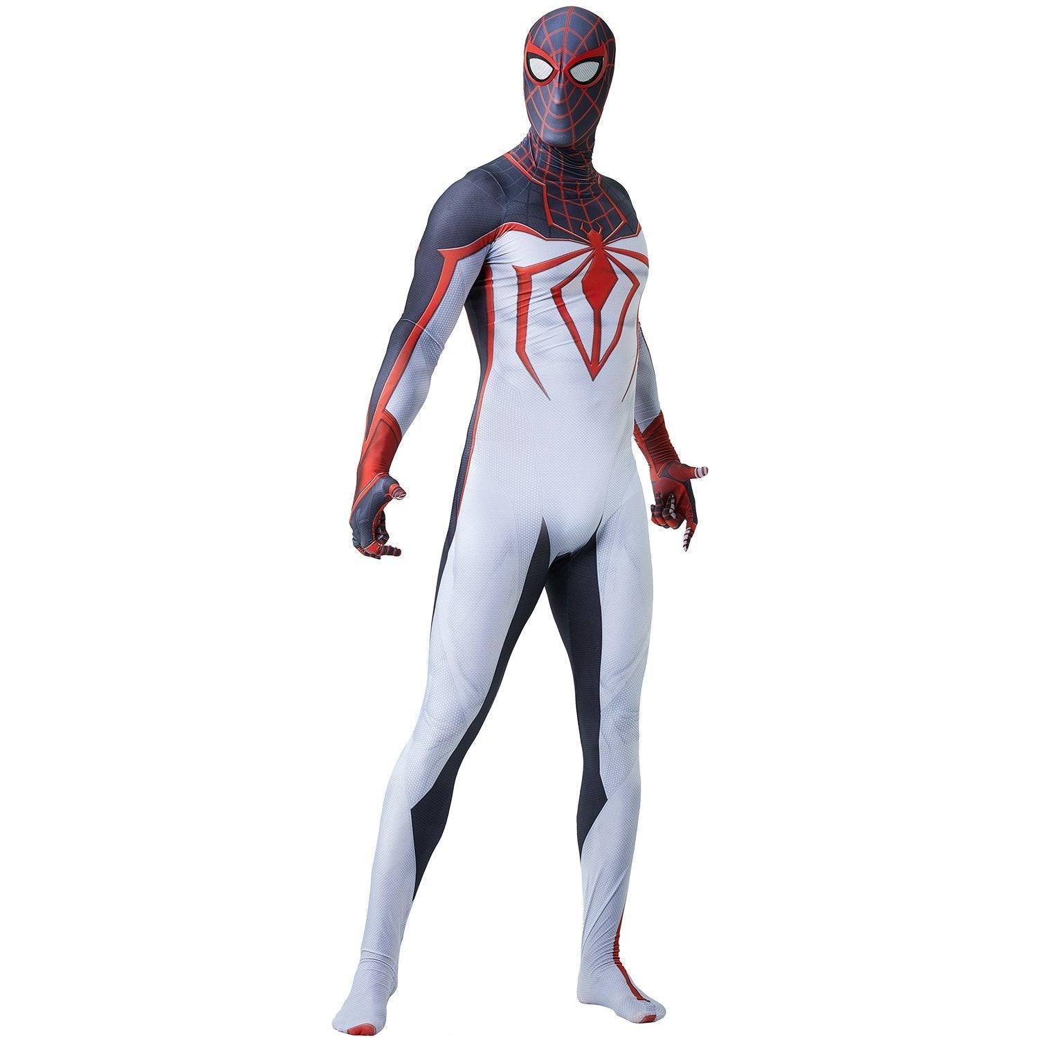 Spider - Man PS5 Game Miles Morales Tight Jumpsuit Costume for Adults and Kids - Pajamasbuy